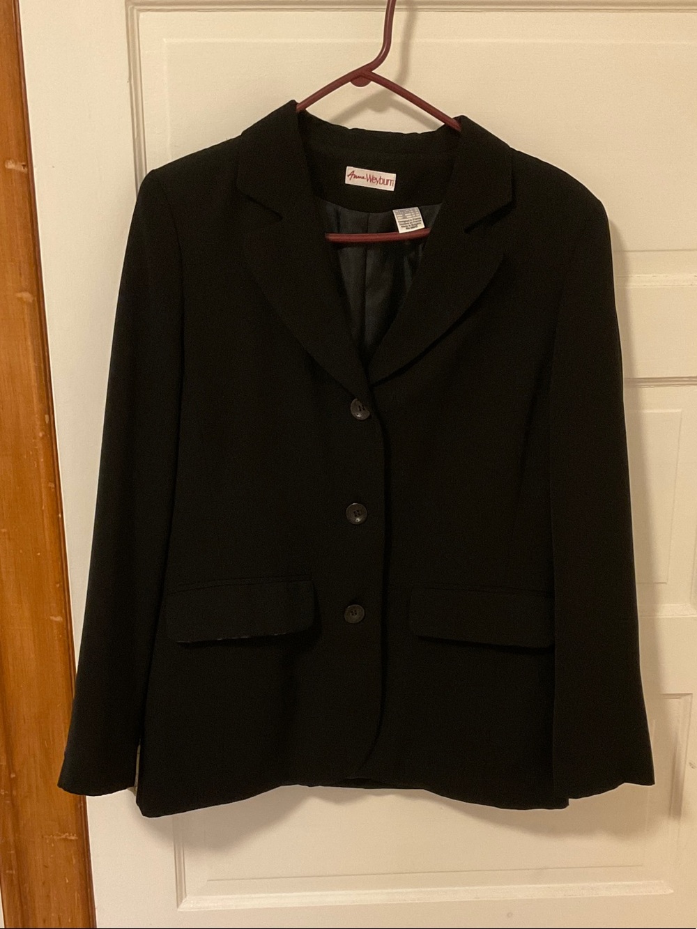 Black Classic Three-Button Blazer